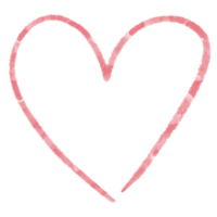 Pink heart isolated with transparent background png