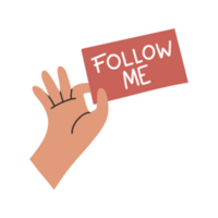 Follow me icon social media png