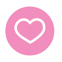 Love icon button illustration png