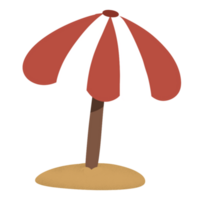 Summer umbrella illustration png