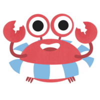 illustration de crabe d'été png