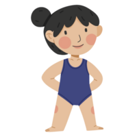 fille avec maillot de bain illustration png