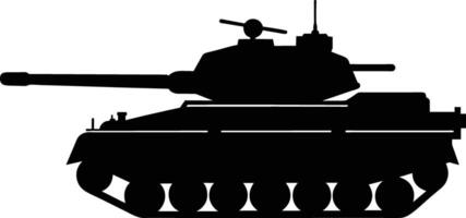 Black tank silhouette on white background vector