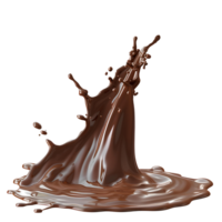 Chocolat éclaboussure isolé. Chocolat explosion png