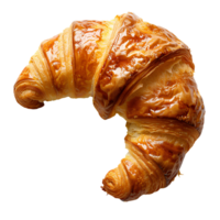 croissant. French pastry croissant top view. Puff pastry dessert isolated png