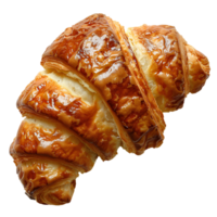 Croissant. Französisch Gebäck Croissant oben Sicht. Puff Gebäck Dessert isoliert png