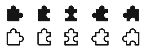 Puzzle jigsaw isolated on transparent background. Puzzle icon. Puzzle pieces icons. EPS 10 vector
