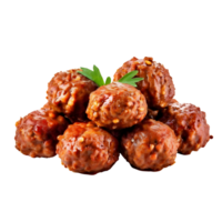 Meatballs isolated on transparent background, cut out, or clipping path. png