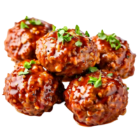 Meatballs isolated on transparent background, cut out, or clipping path. png