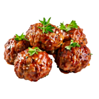 Meatballs isolated on transparent background, cut out, or clipping path. png