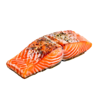 Salmon Steak isolated on transparent background, cut out, or clipping path. png