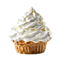 Whipped cream isolated on transparent background, cut out, or clipping path. png