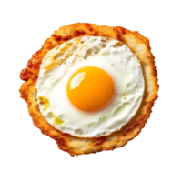 Fried egg isolated on transparent background, cut out, or clipping path. png