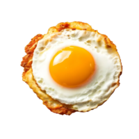 Fried egg isolated on transparent background, cut out, or clipping path. png