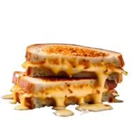 Cheese toasted sandwich isolated on transparent background, cut out, or clipping path. png