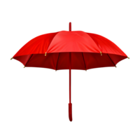 Open a red umbrella isolated on transparent background, cut out, or clipping path. png