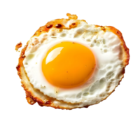 Fried egg isolated on transparent background, cut out, or clipping path. png