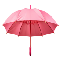 Open a pink umbrella isolated on transparent background, cut out, or clipping path. png