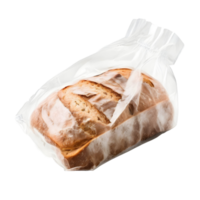 Sliced bread in plastic bag isolated on transparent background, cut out, or clipping path. png