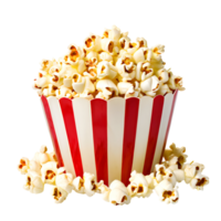 Popcorn isolated on transparent background, cut out, or clipping path. png