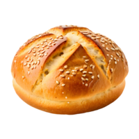 Plain kaiser rolls isolated on transparent background, cut out, or clipping path. png