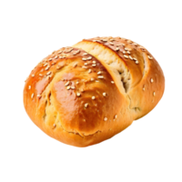 Plain kaiser rolls isolated on transparent background, cut out, or clipping path. png