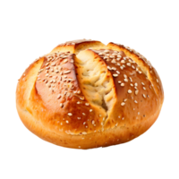 Plain kaiser rolls isolated on transparent background, cut out, or clipping path. png