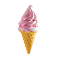 Clear Ice Cream in Cone Clipart png