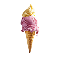 Transparent Waffle Cone with Ice Cream png