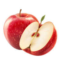 entier rouge Pomme avec transparent Contexte png