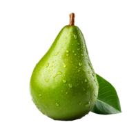 Isolated Avocado with Green Leaves Art png