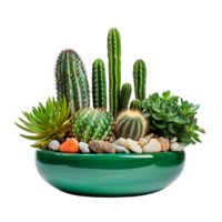 Isolated Green Cactus Plant Art png