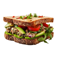 gesund Thunfisch Sandwich auf Mehrkorn Brot png