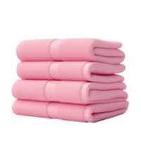 fluffig rosa torn stack av fluffig handdukar png