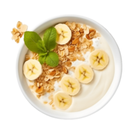 Irresistible Vanilla Pudding Delight Banana and Crispy Cereal png