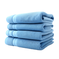 lugnande stack ljus blå handdukar staplade hög png