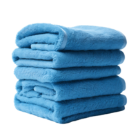 Soft Sky Tower Stack of Plush Blue Towels png