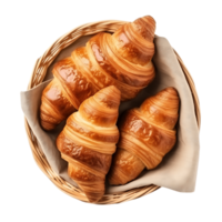 des croissants francais panier présentation png