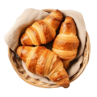 francés Pastelería deleite croissants en cesta png