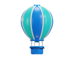 quente ar balão ícone 3d render conceito do viagem, turismo, aniversário, dia dos namorados dia png