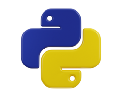 Python programmeren taal icoon 3d renderen illustratie png