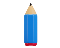 pencil icon 3d rendering illustration png