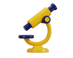 microscope icon 3d rendering illustration png