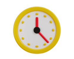 round wall clock icon 3d rendering illustration png