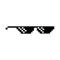 un pixelado imagen de Gafas de sol en un blanco antecedentes vector