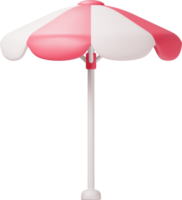 3d Red Beach Umbrella png