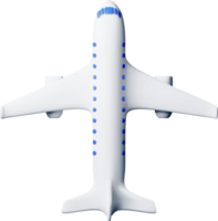 3D White Realistic Airplane png