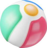 3d colorato spiaggia palla png