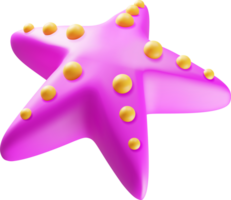 3d vermelho estrelas do mar ícone png