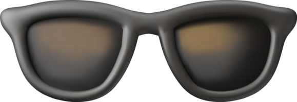 3d noir des lunettes de soleil icône png